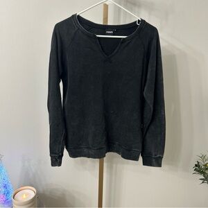 Rewash Black V-Neck Sweater